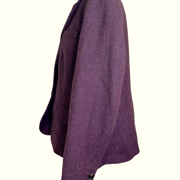 Talbots Wool Blazer Size 12 Plum - Picture 11 of 16